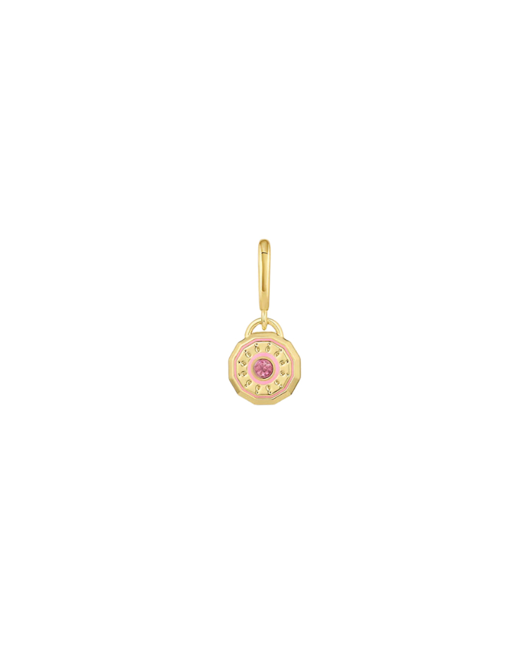 Birthstone Pink Tourmaline Charm