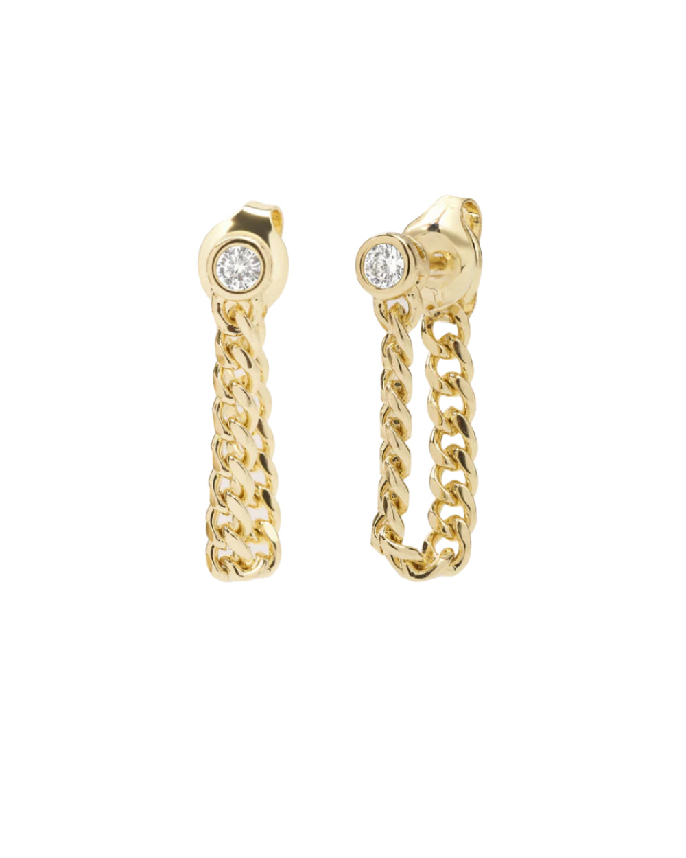 Baby Julian Soft Chain Hoops - Gold