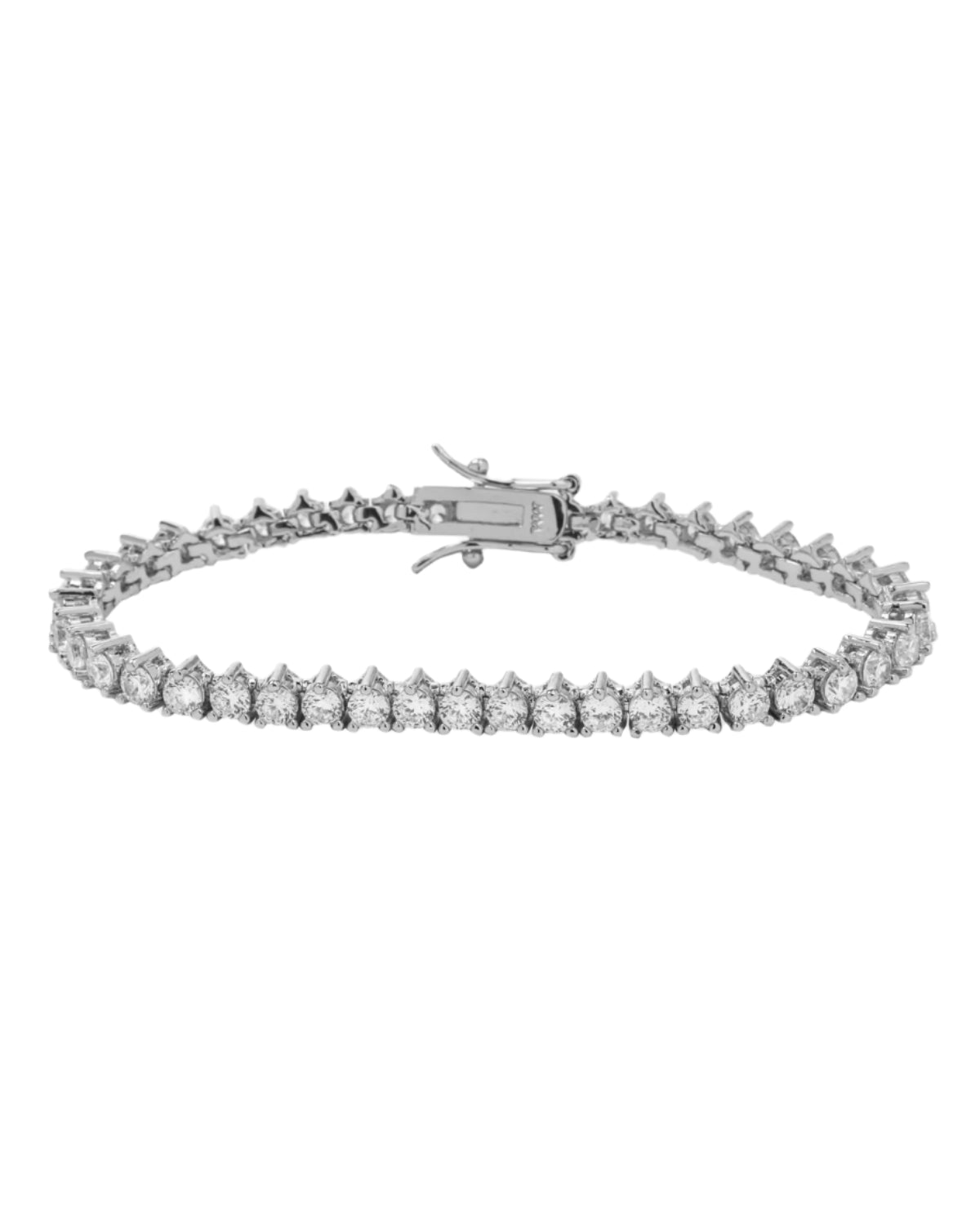 Not Your Basic Tennis Bracelet - Silver 7"