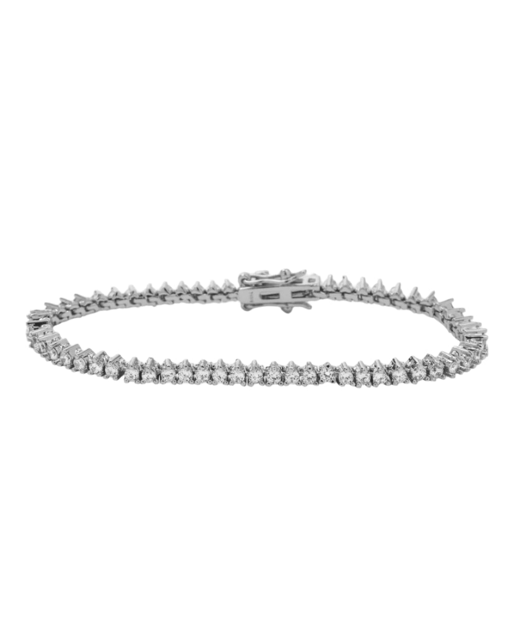 Baby Not Your Basic Tennis Bracelet- Silver size 6"
