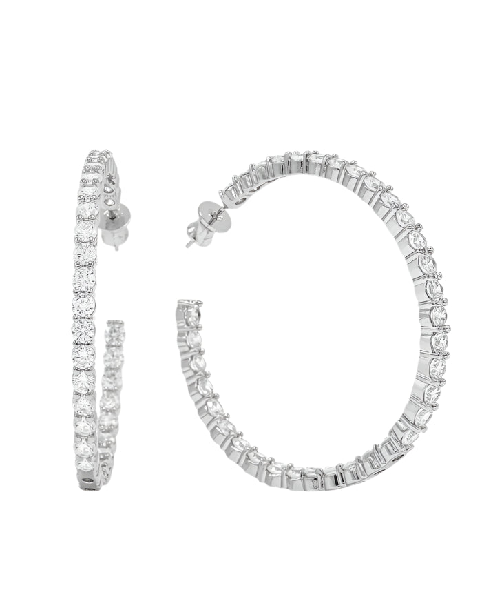 Heiress Hoops - Silver 2"