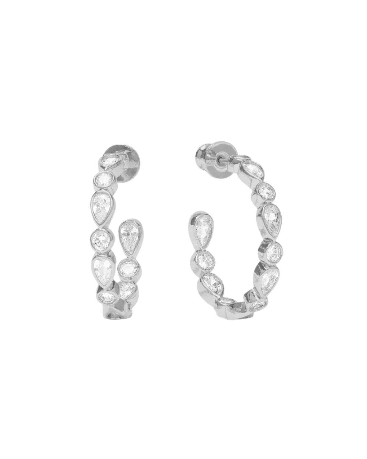Isla Hoop  - Silver 1"