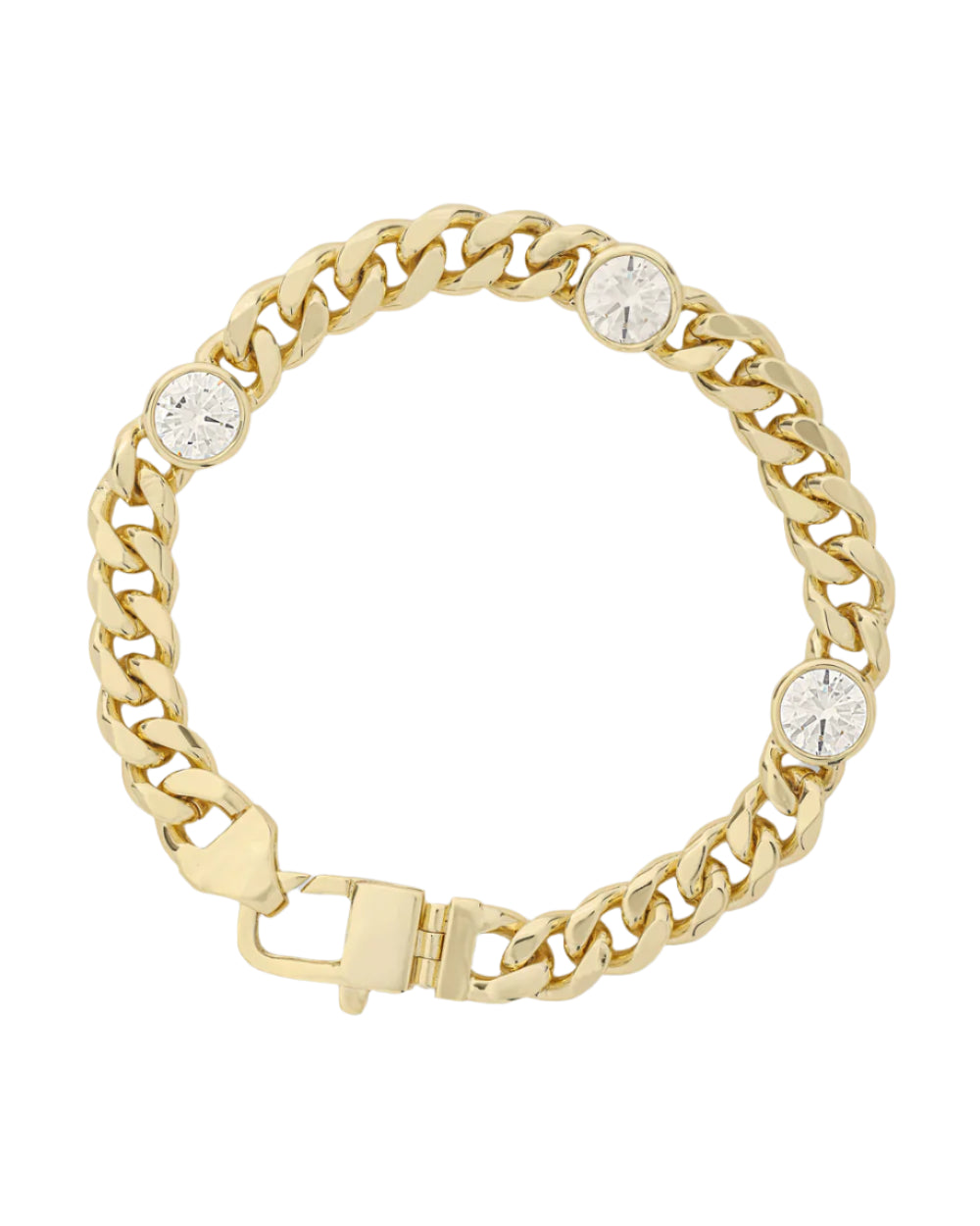 Julian Triple Diamond Bracelet- Gold 7.5"