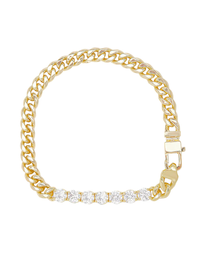 Julian Loves Diamonds Bracelets - Gold 6.5"