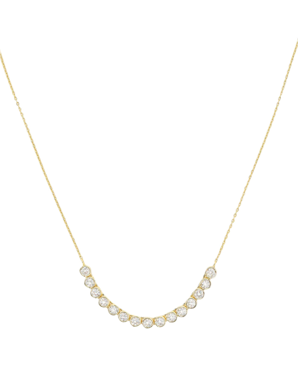 Baroness Tennis Chain Necklace - Gold