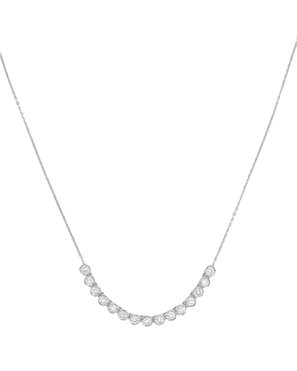 Baroness Tennis Chain Necklace - Silver
