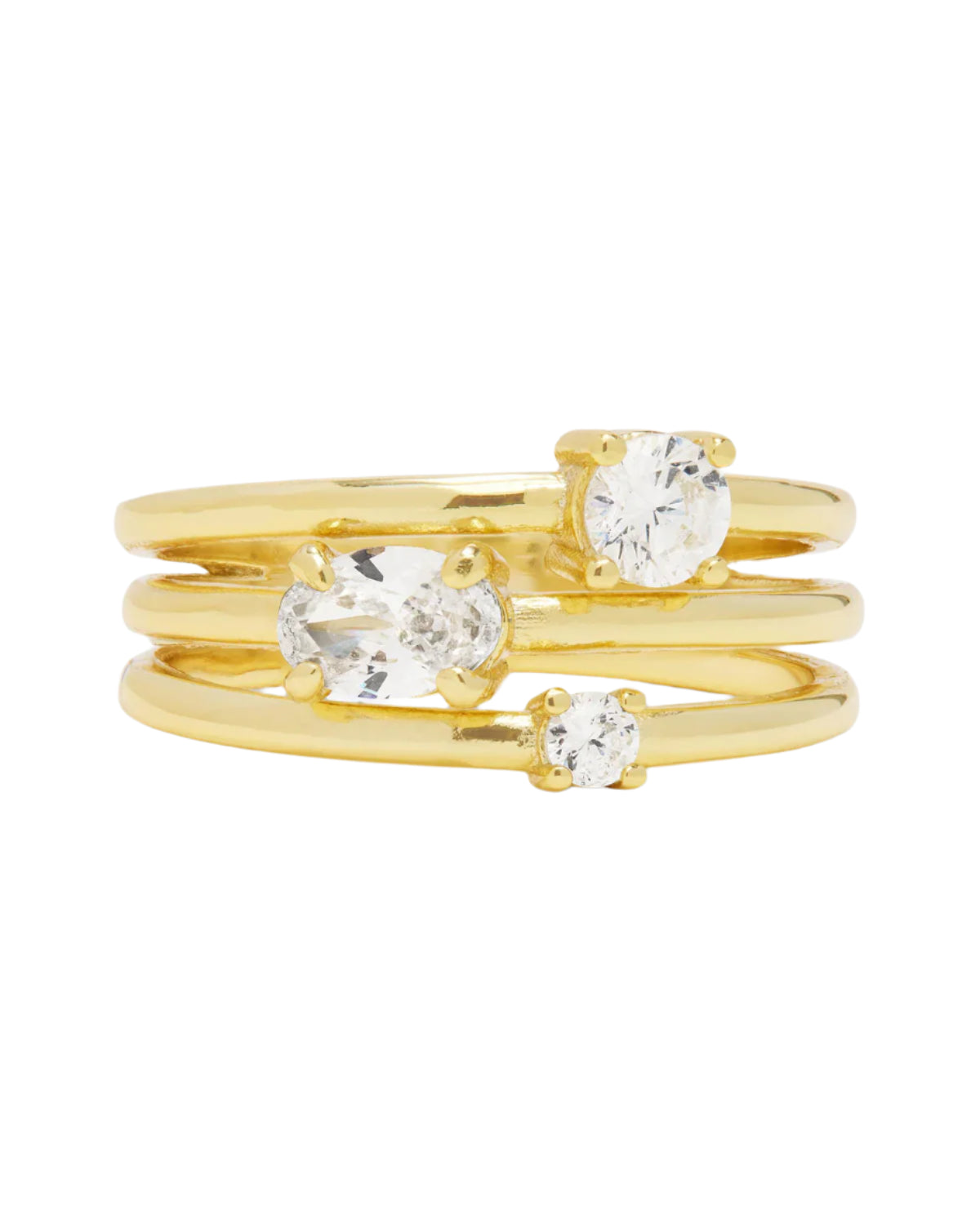 Nina Stacked Ring - Gold Size 7