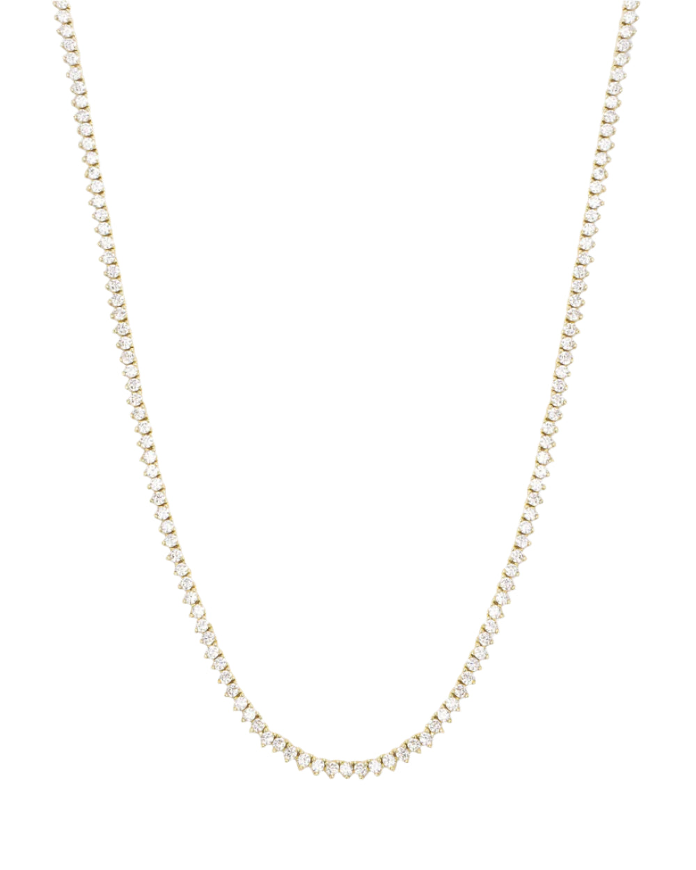 Baby Not Your Basic Tennis Necklace - Gold 18"