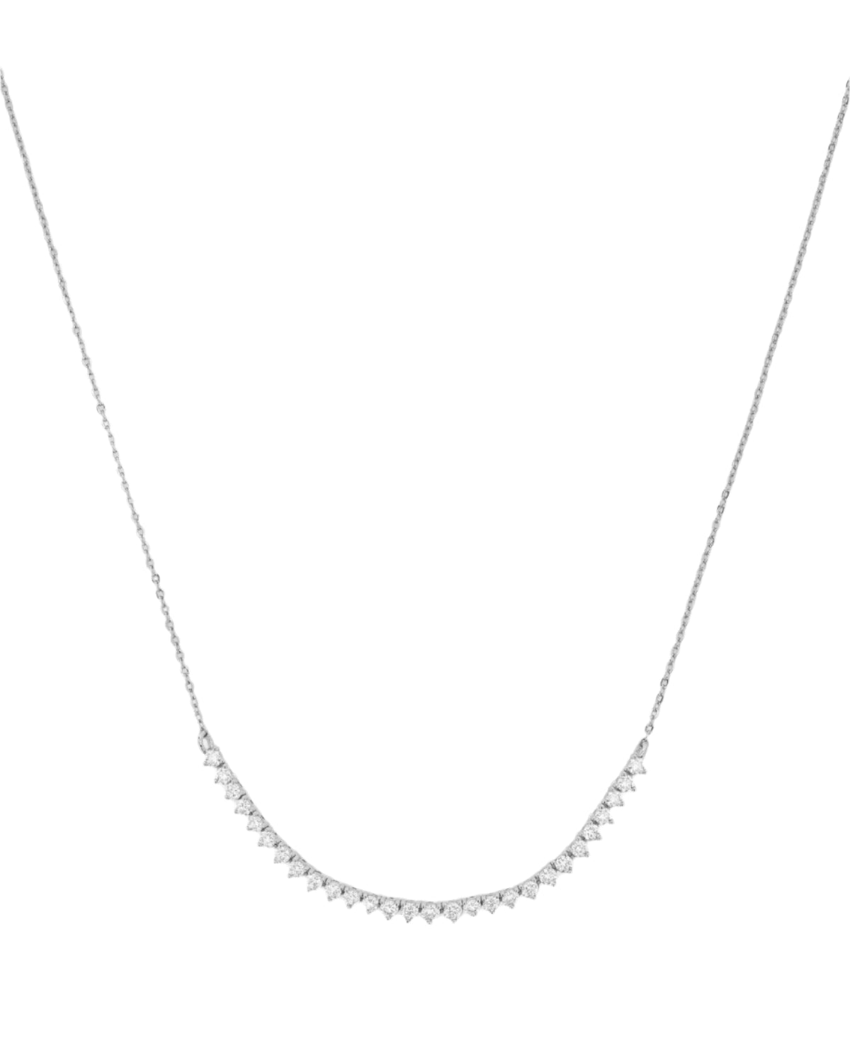 Baby Not Your Basic Tennis Chain Necklace - Silver
