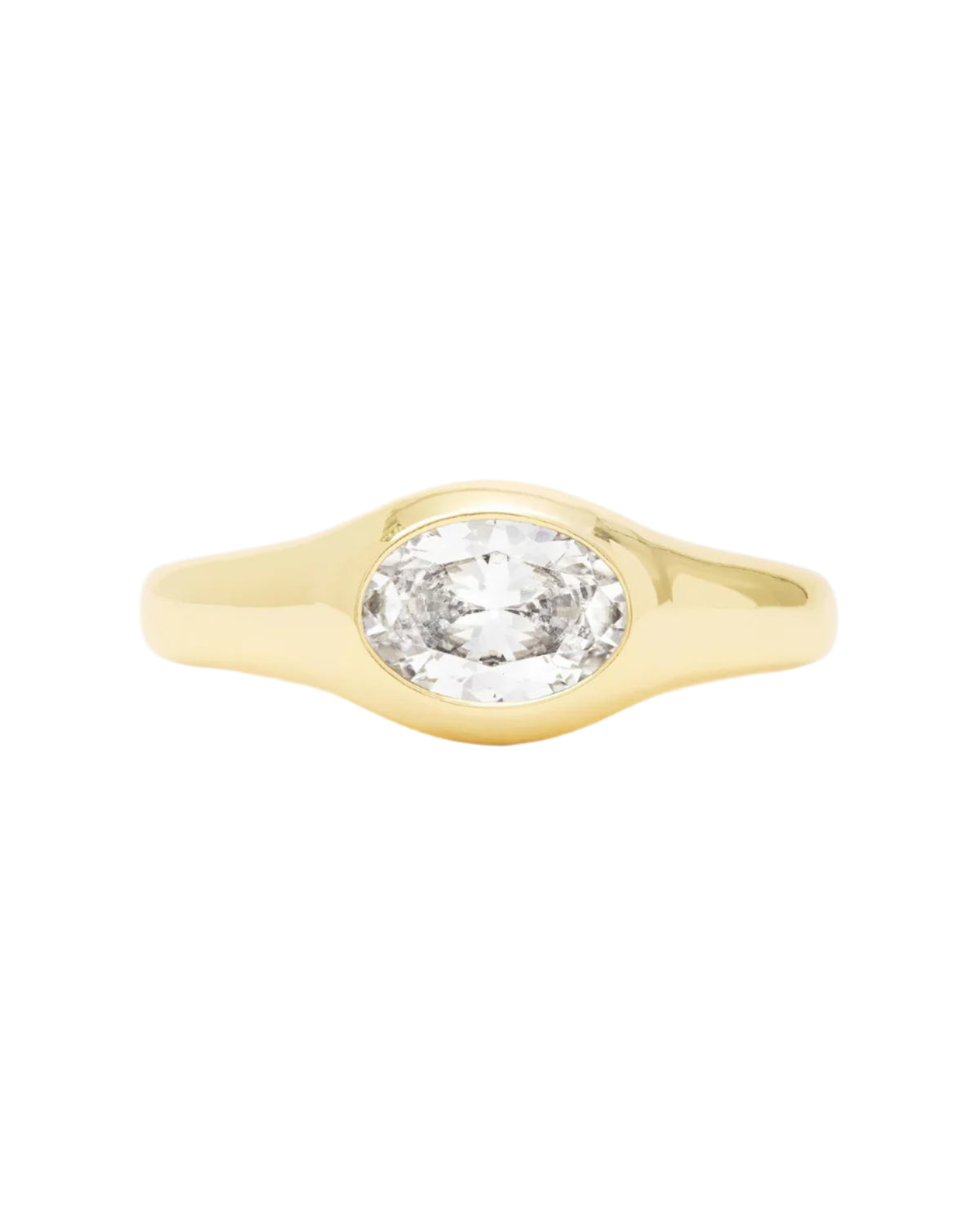 She's a Boss Signet Ring - Gold Size 7