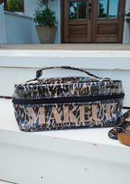 Makeup - Luxe Leopard Open Top Bag