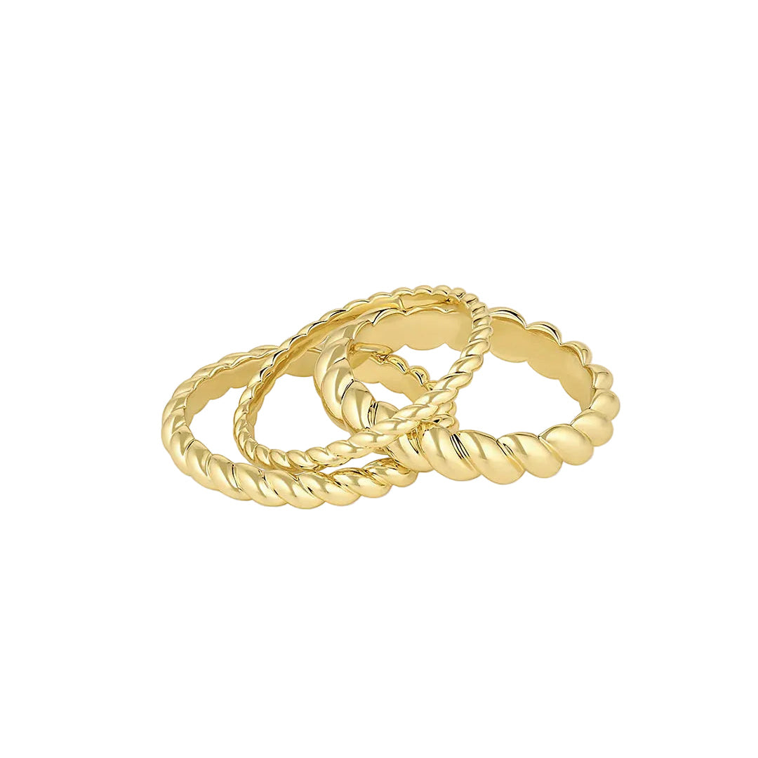 Crew Ring Set Gold - Size 8