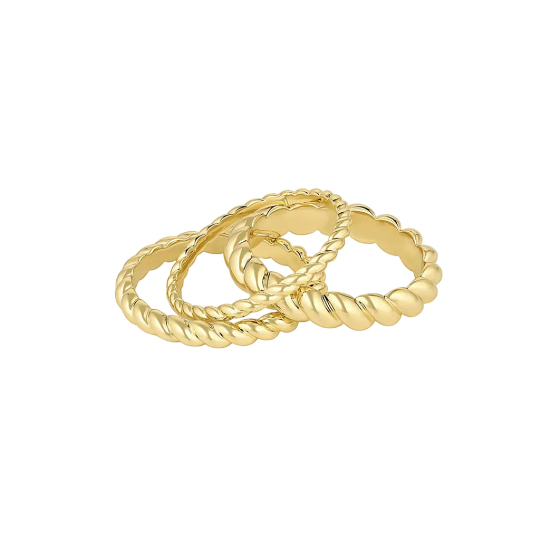 Crew Ring Set Gold - Size 7