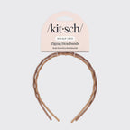 Kitsch Recycled Plastic Zig Zag Headband 2pc - Neutral