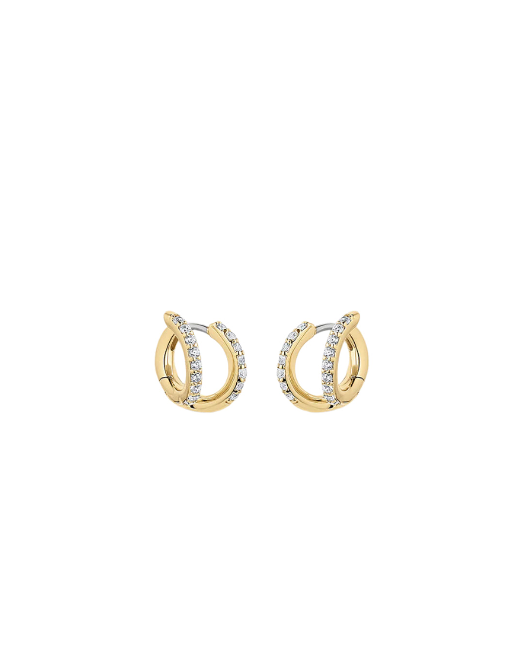 Shimmer Double Huggie Earrings