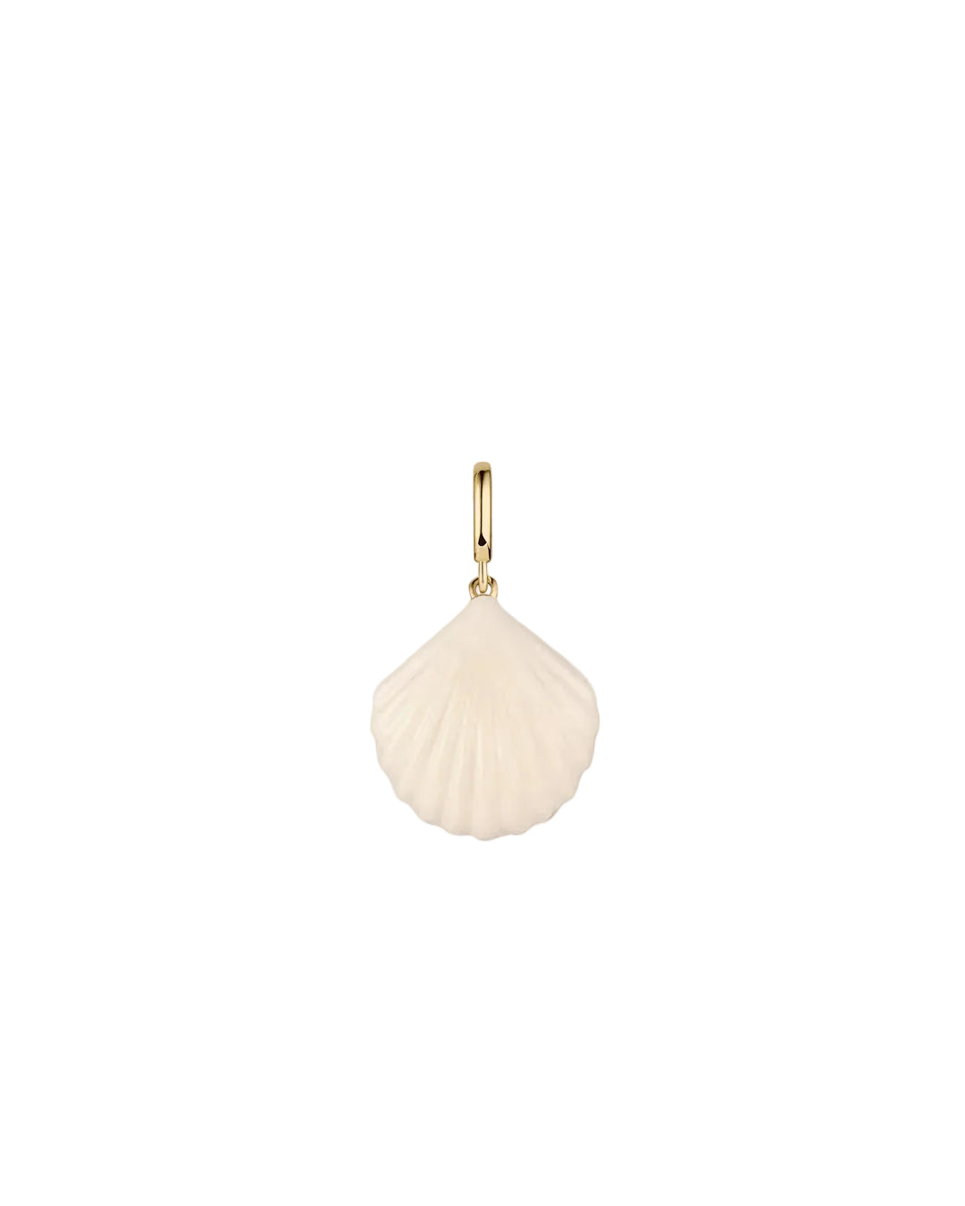 Scallop Enamel Parker Charm- Cream