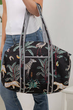 Jungle Safari Quilted Cotton Duffle Bag
