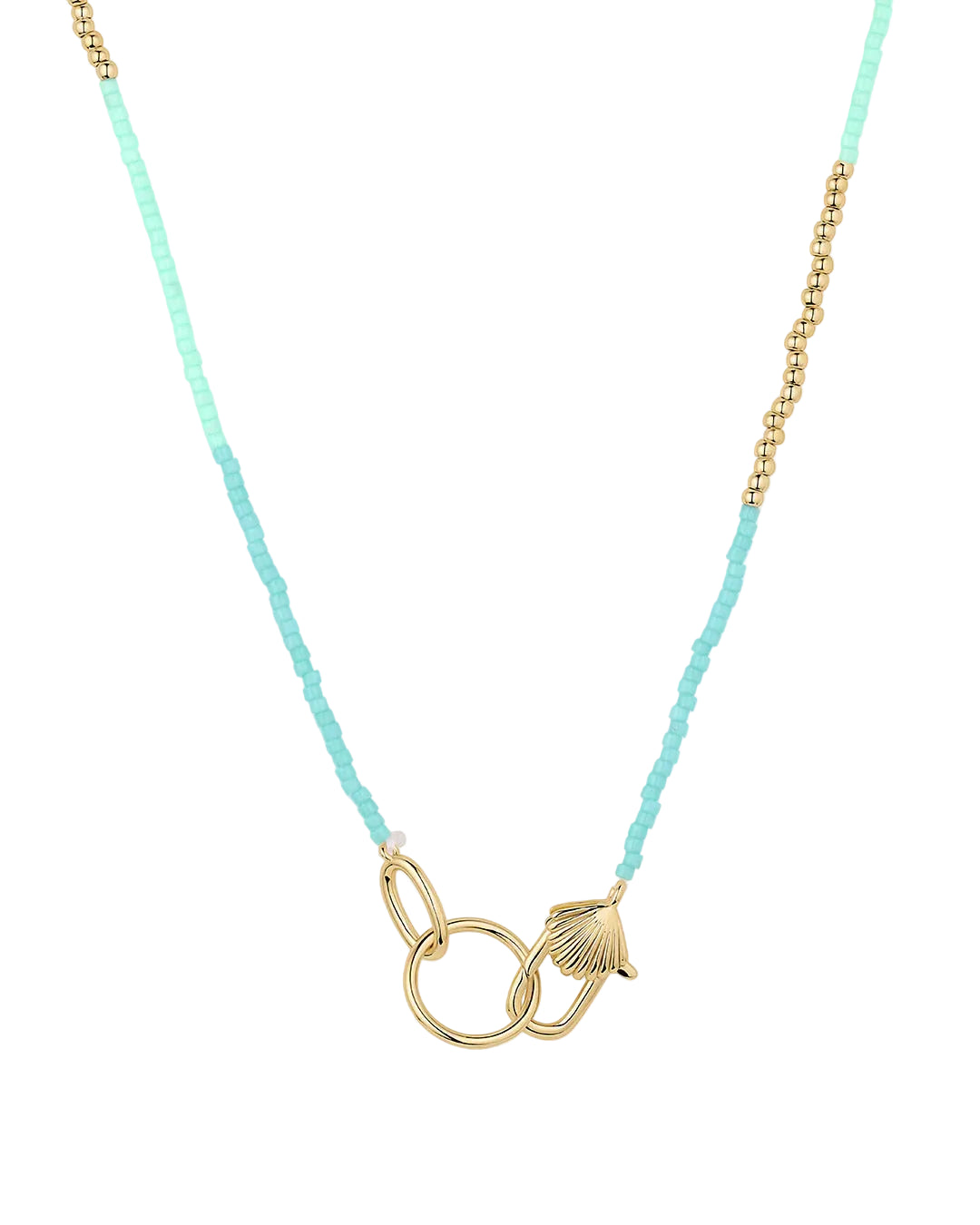 Scallop Padlock Bay Necklace - Gold