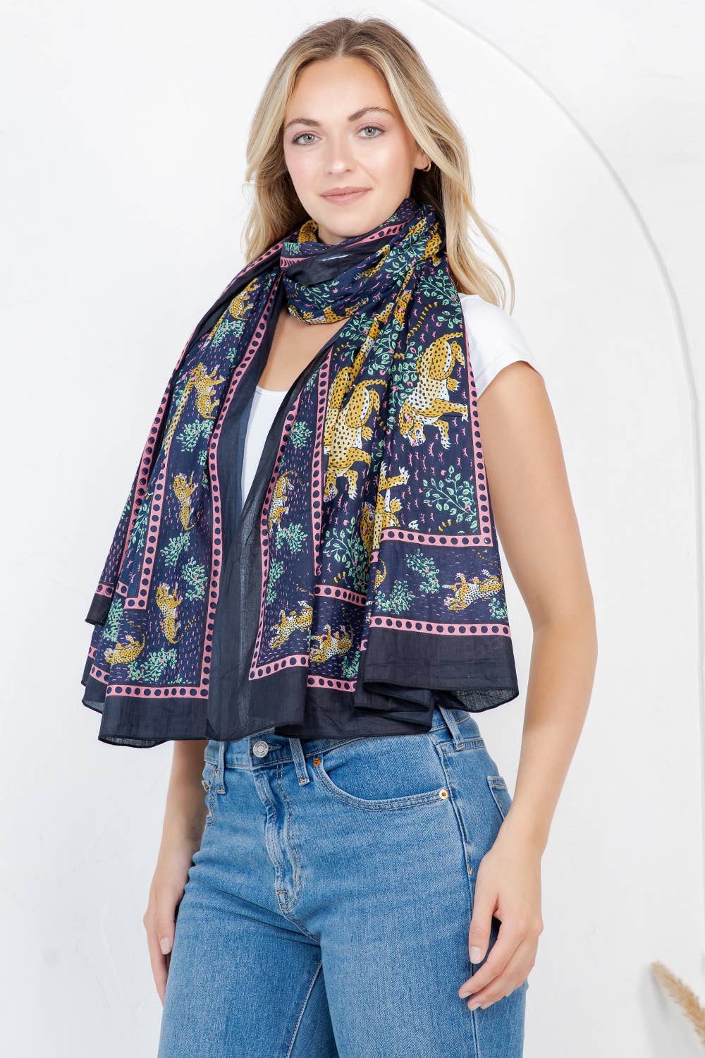 Jungle Print Handmade Cotton Scarf