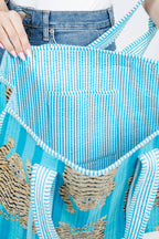 Blue Tiger Reversible Tote Bag
