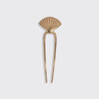 Metal Clam Shell French Hair Pin - Gold