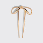 Mini Metal Bow French Hair Pin - Gold
