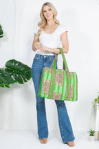 Green Tiger Handmade Reversible Tote Bag