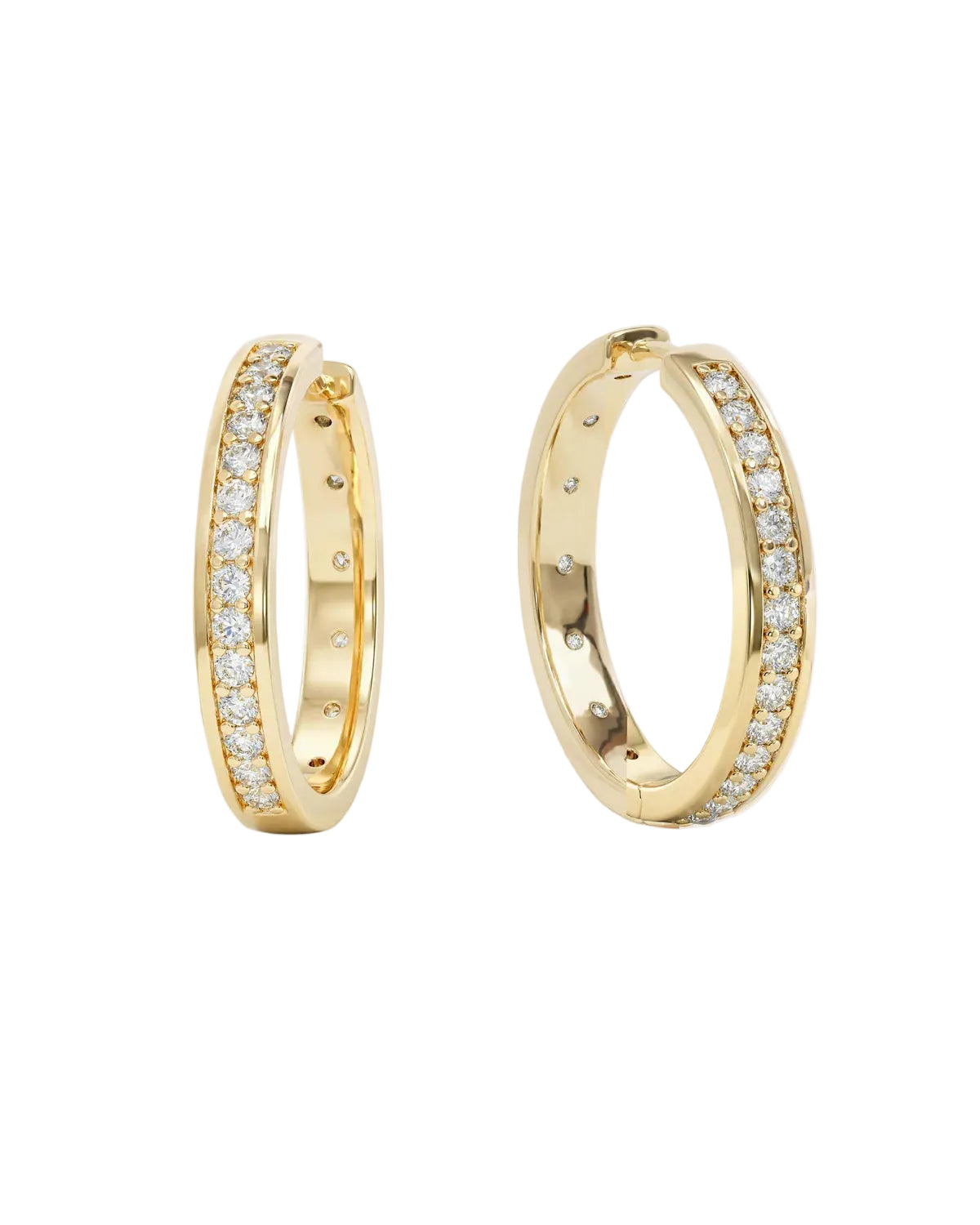 Ashley Infinity Reversible Hoops 1" - Gold