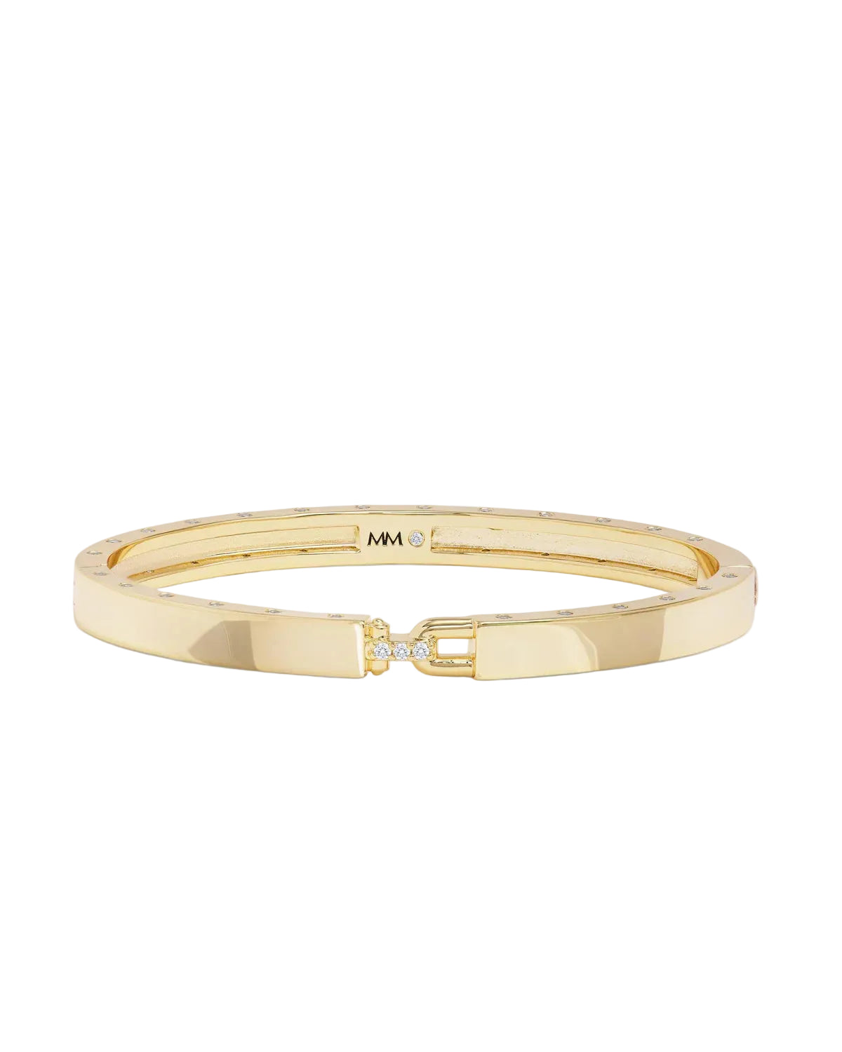 Ashley Lock Cuff 6mm Gold - Size 6.5