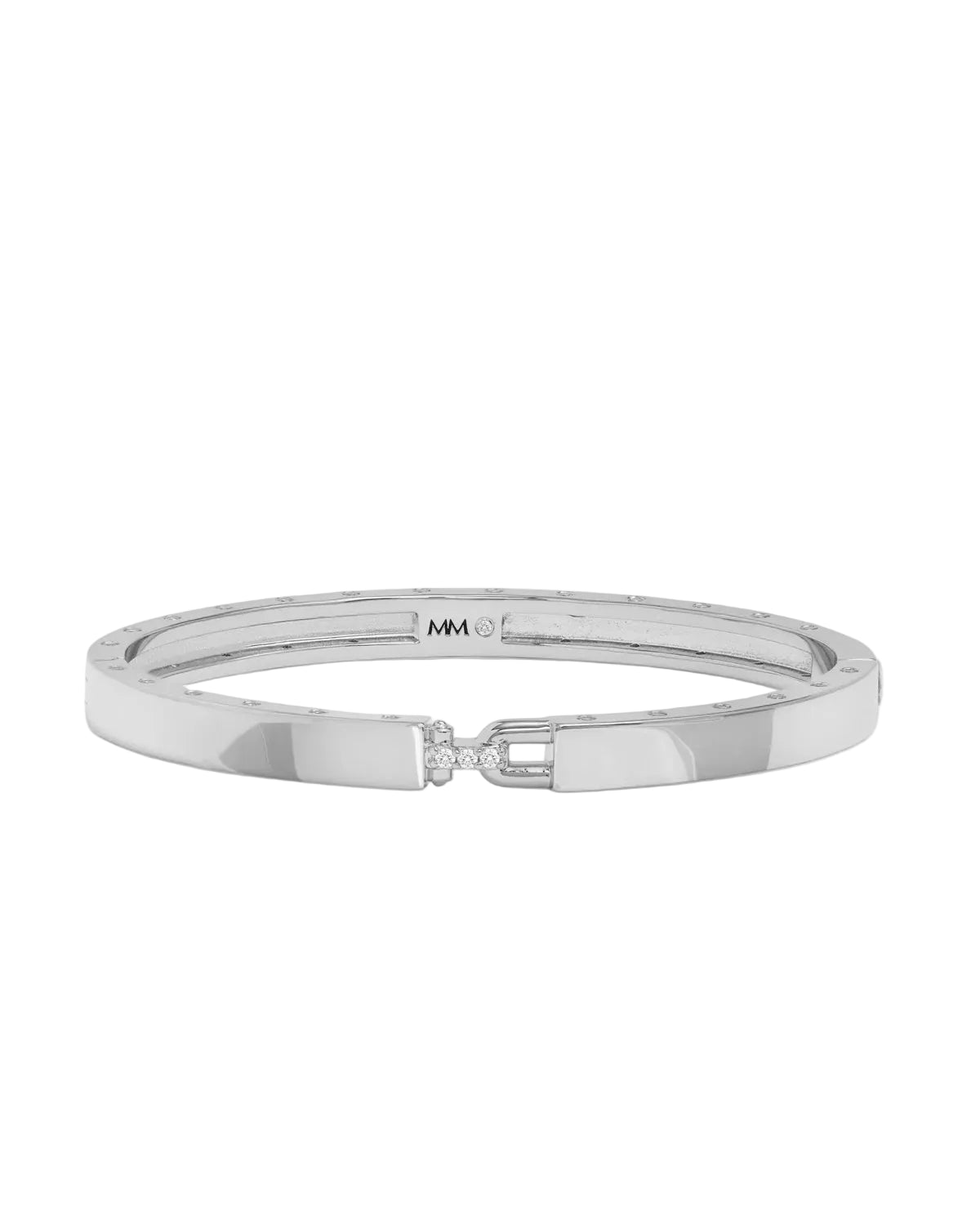 Ashley Lock Cuff 6mm Silver - Size 6.5