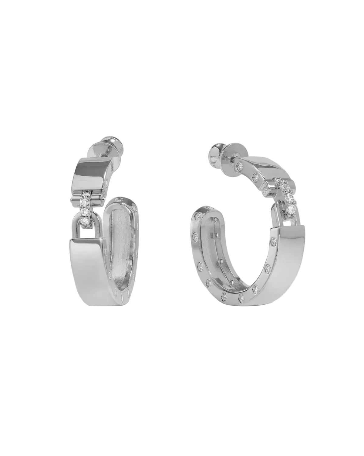 Ashley Lock Hoops 1" Silver