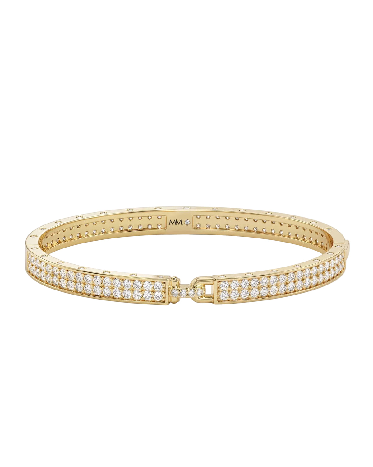 Melinda Maria Ashley Malibu Lock Cuff Gold 6mm - size 6.5