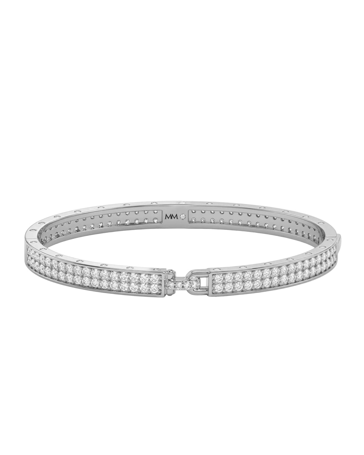 Melinda Maria Ashley Malibu Lock Cuff Silver 6mm - size 7