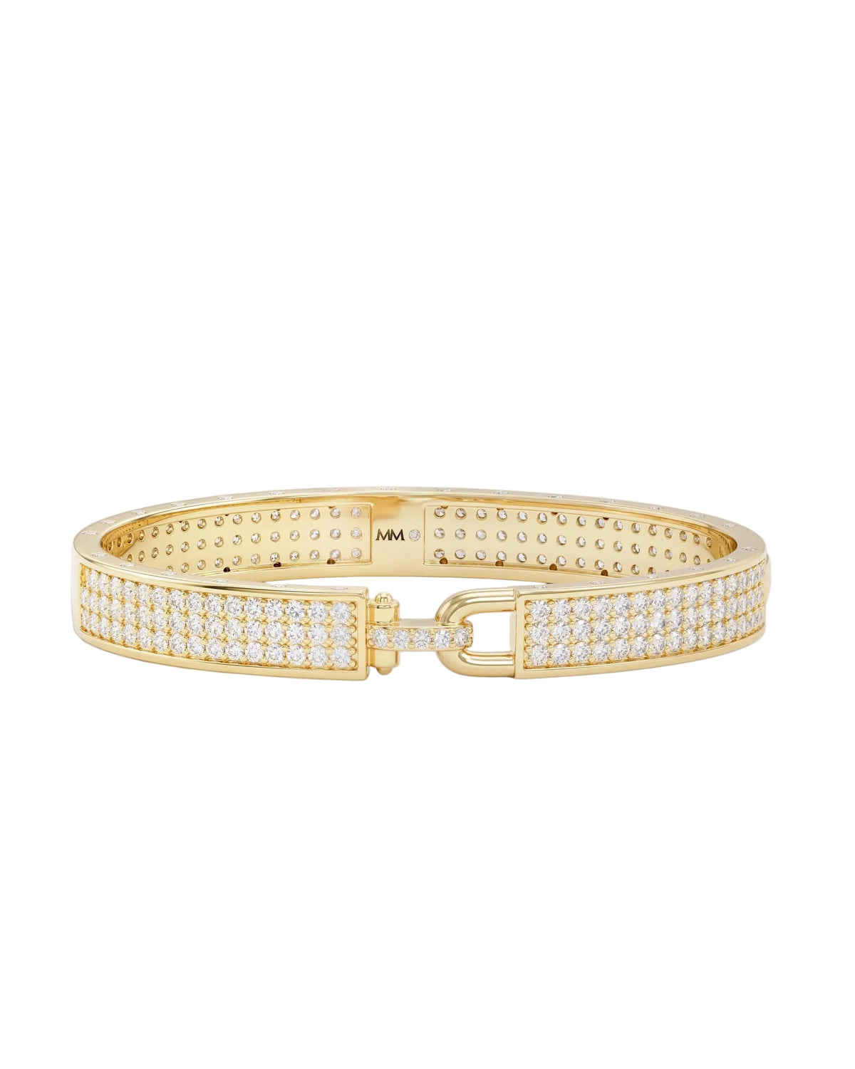 Melinda Maria Ashley Malibu Lock Cuff Gold 9mm - size 7