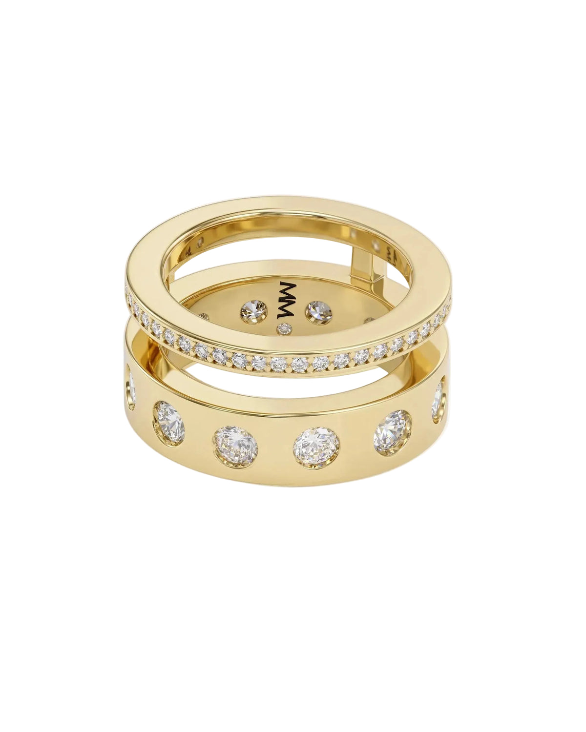Melinda Maria Ashley Rodeo Pave Ring Gold - size 7