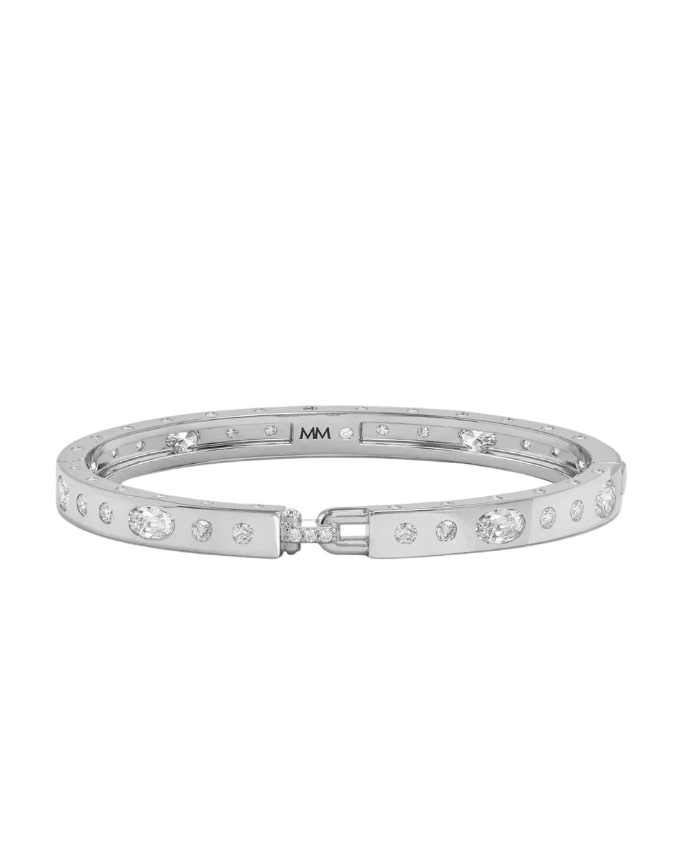 Ashley Sunset Lock Cuff 6mm Silver - Size 7