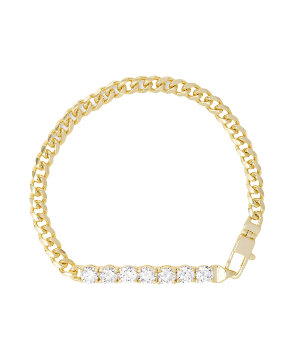 Baby Julian Loves Diamonds Bracelet - Gold 6.5"