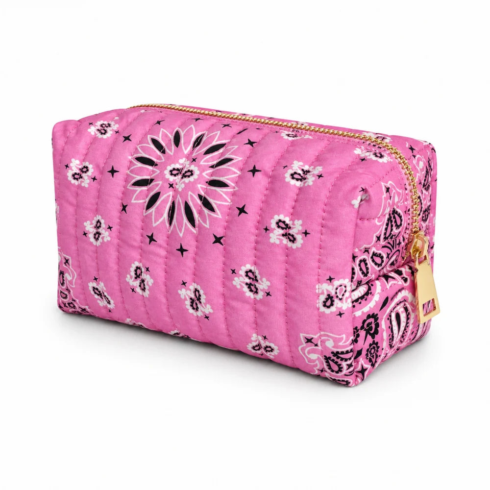 Pink Bandana Cosmetic Pouch