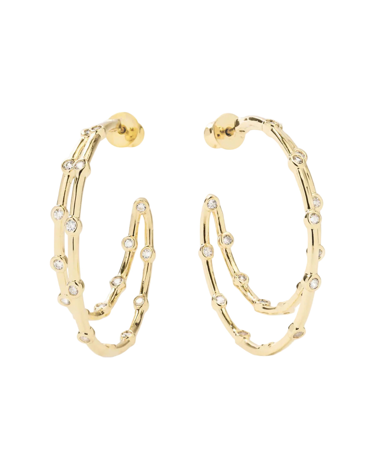 Big Ass Doubled Hoops Gold 1.5"