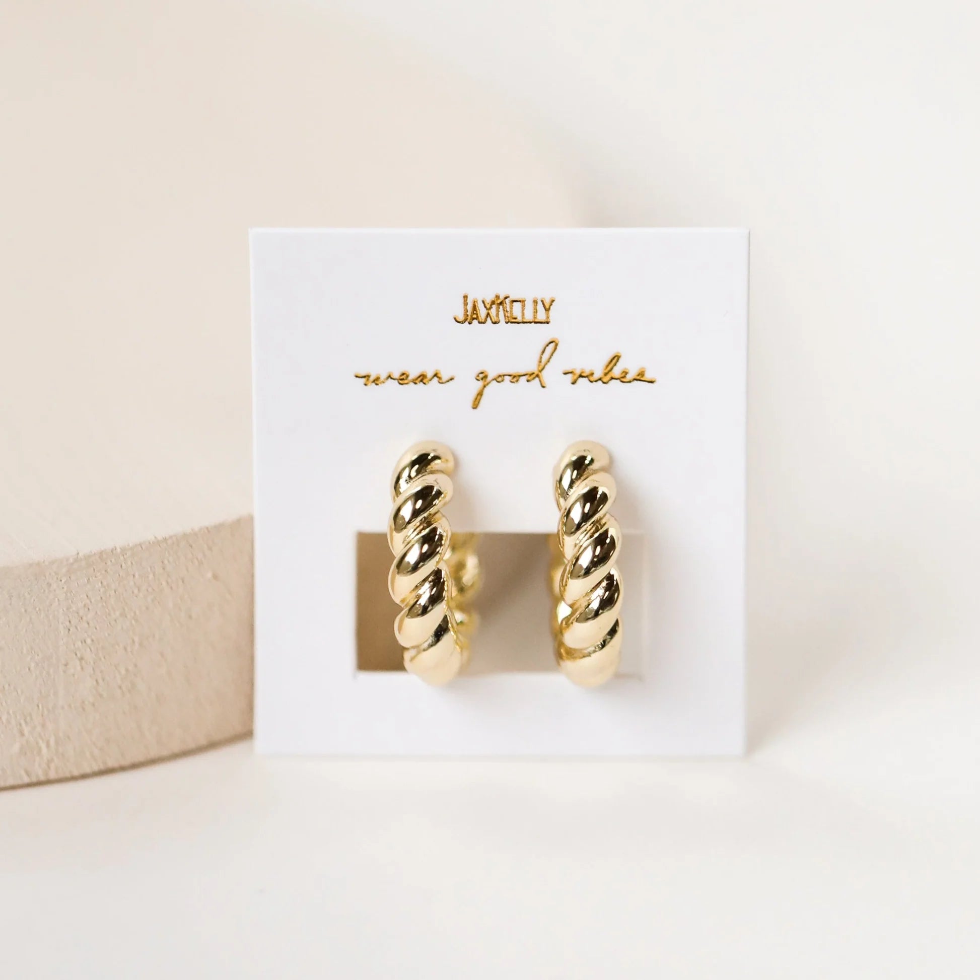 Twisted Gold Hoop