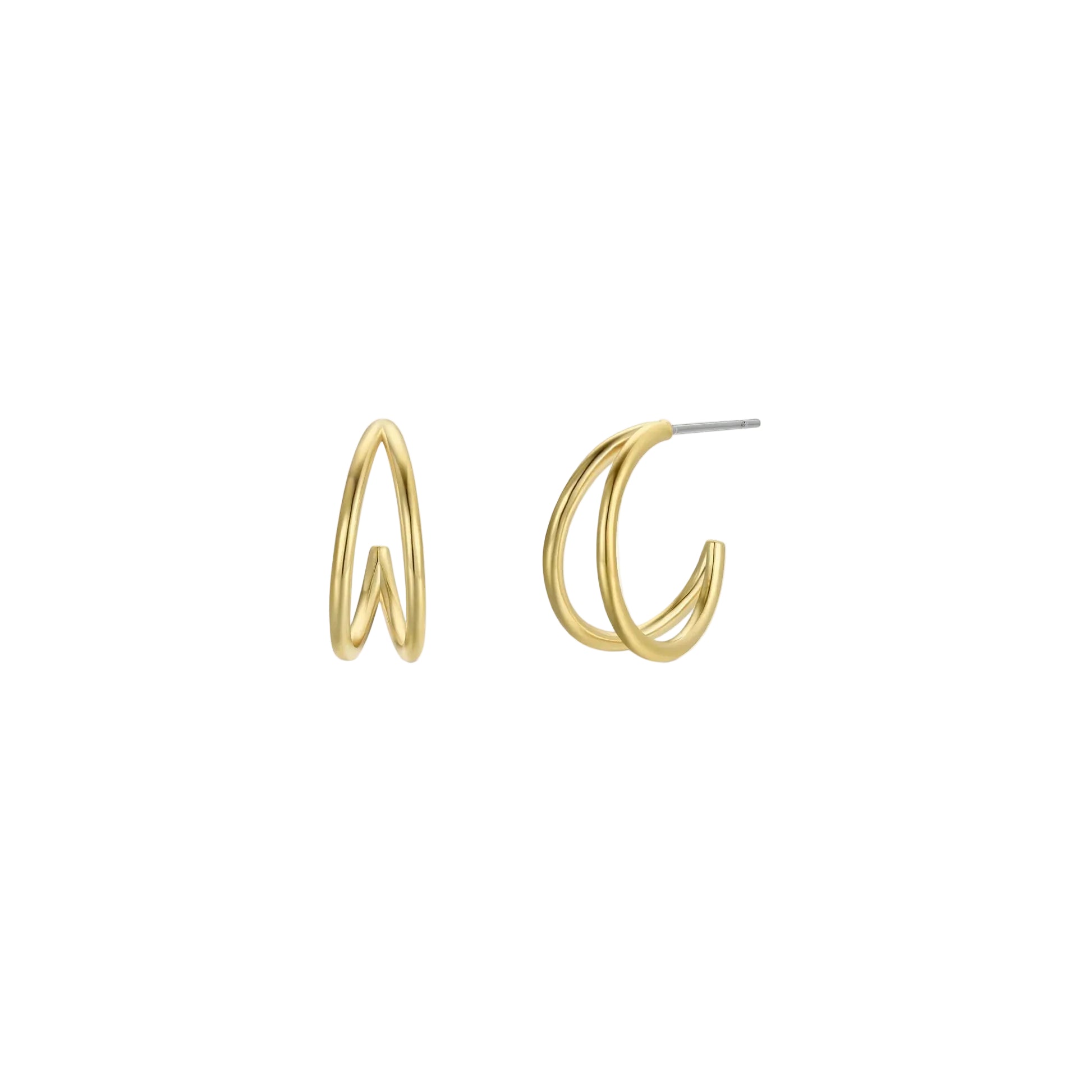 Illusion Double Hoops
