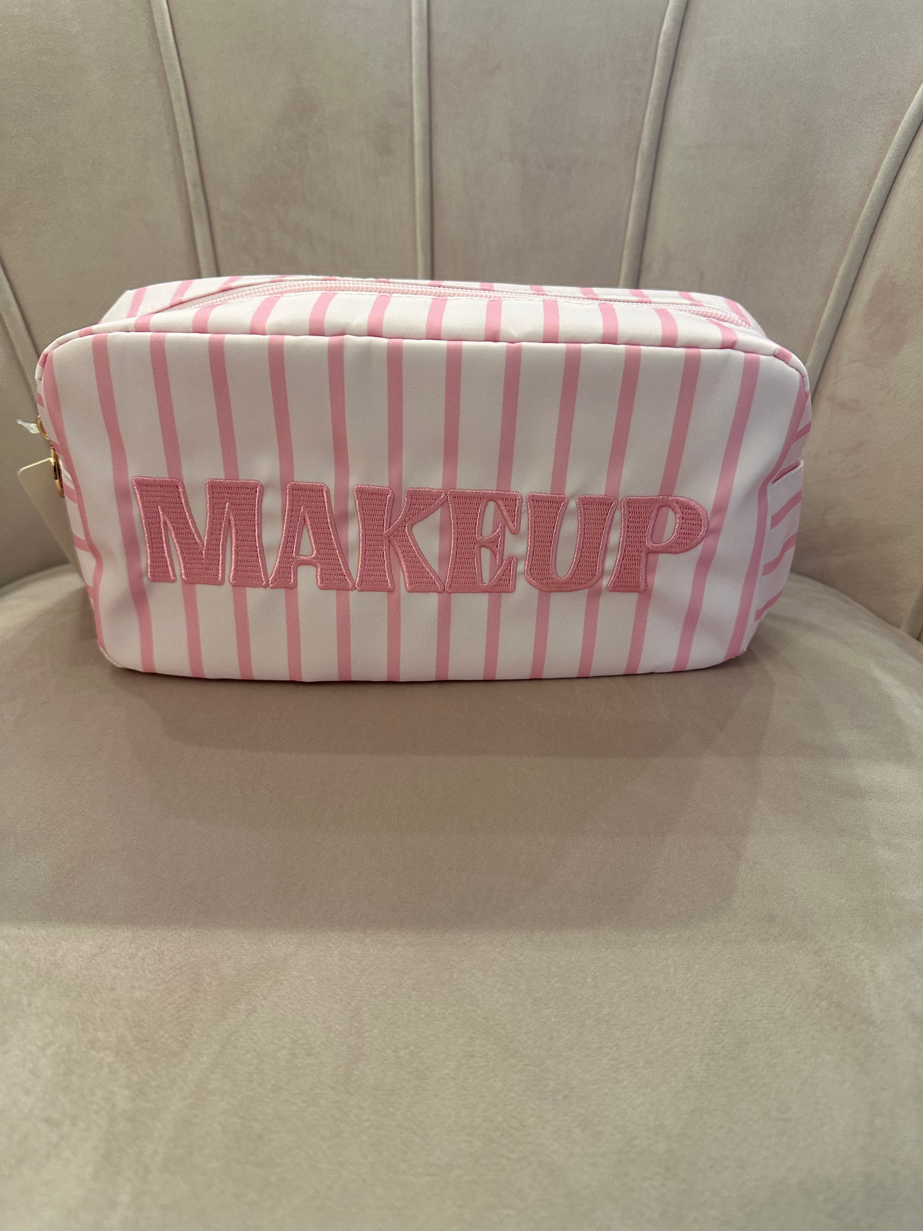 Striped Makeup cosmetic bag