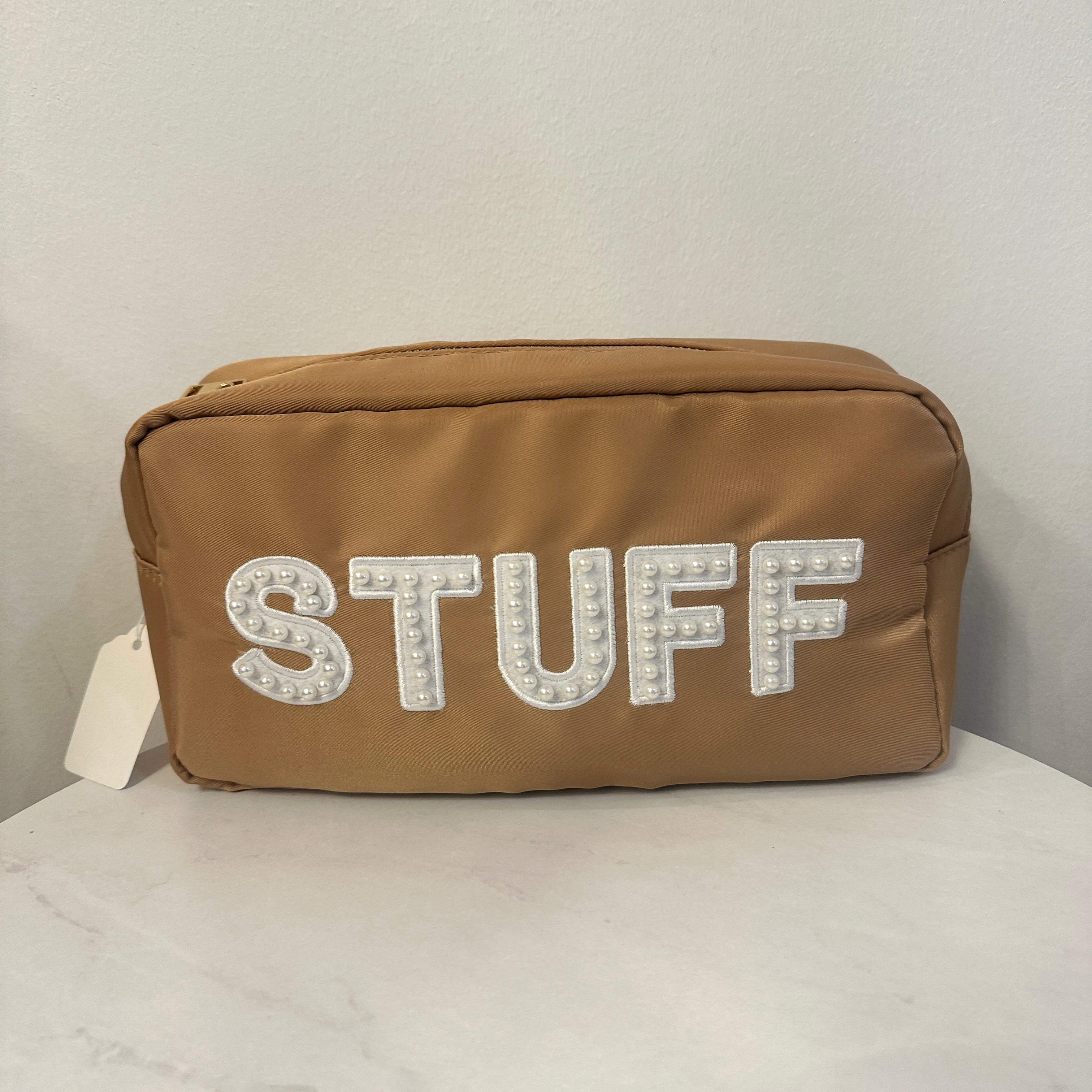 Camel "Stuff" Medium Cosmetic Bag