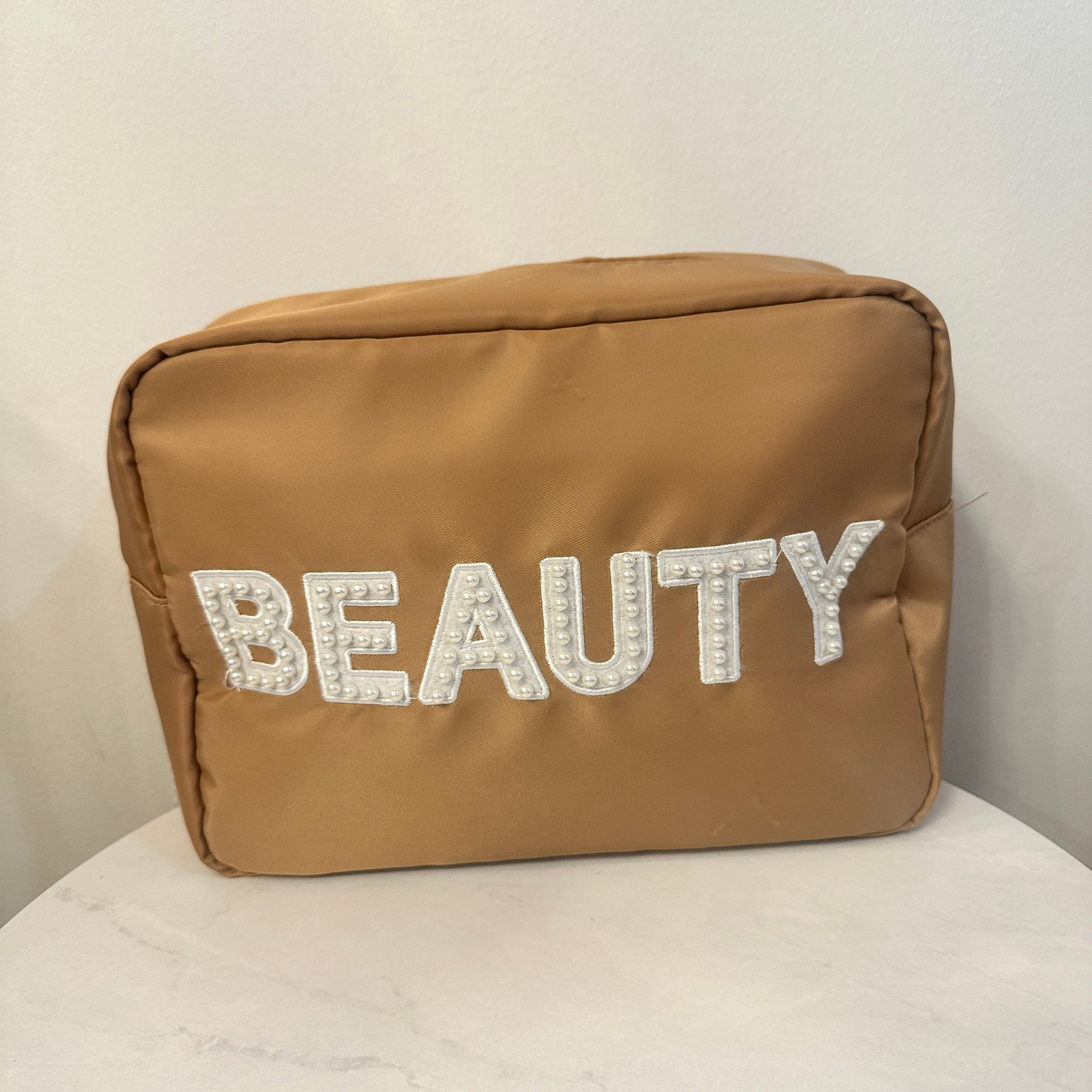 Camel "Beauty" Large Cosmetic Bag