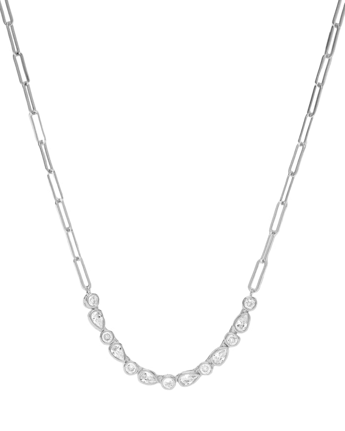 Isla Samantha Tennis Necklace - Silver