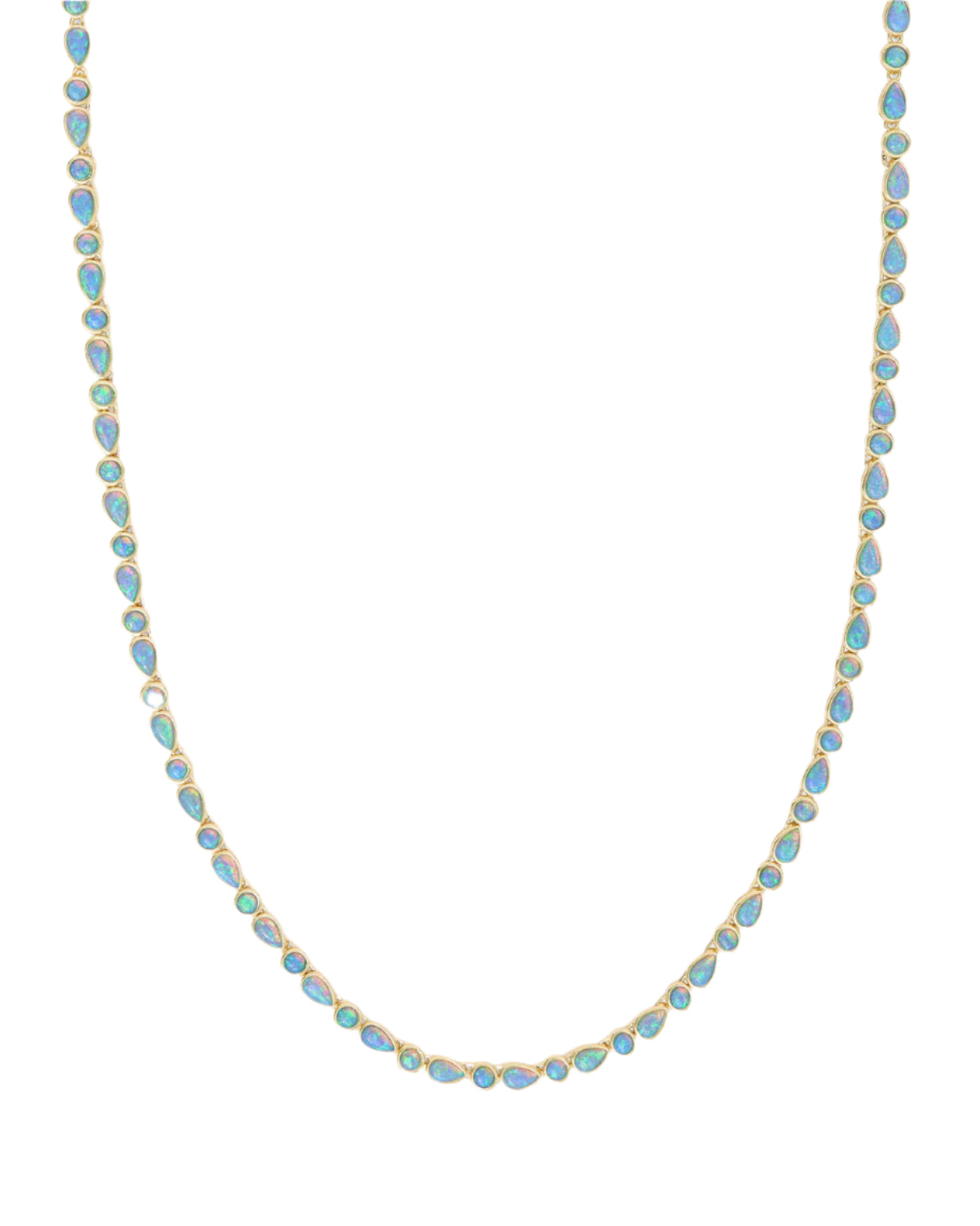 Isla Tennis Necklace - Opal 16"