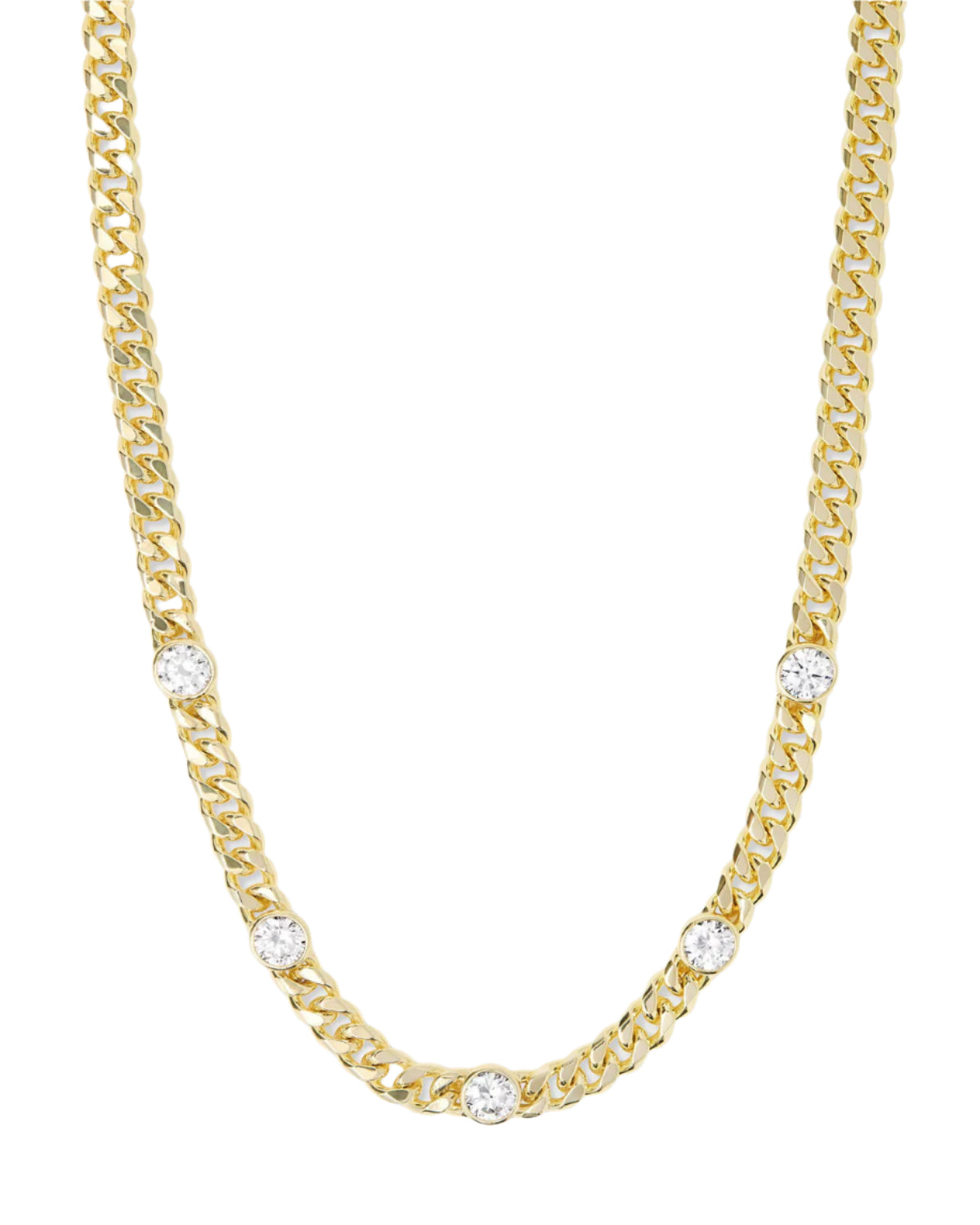 Julian 5 Diamond Necklace - Gold 18"
