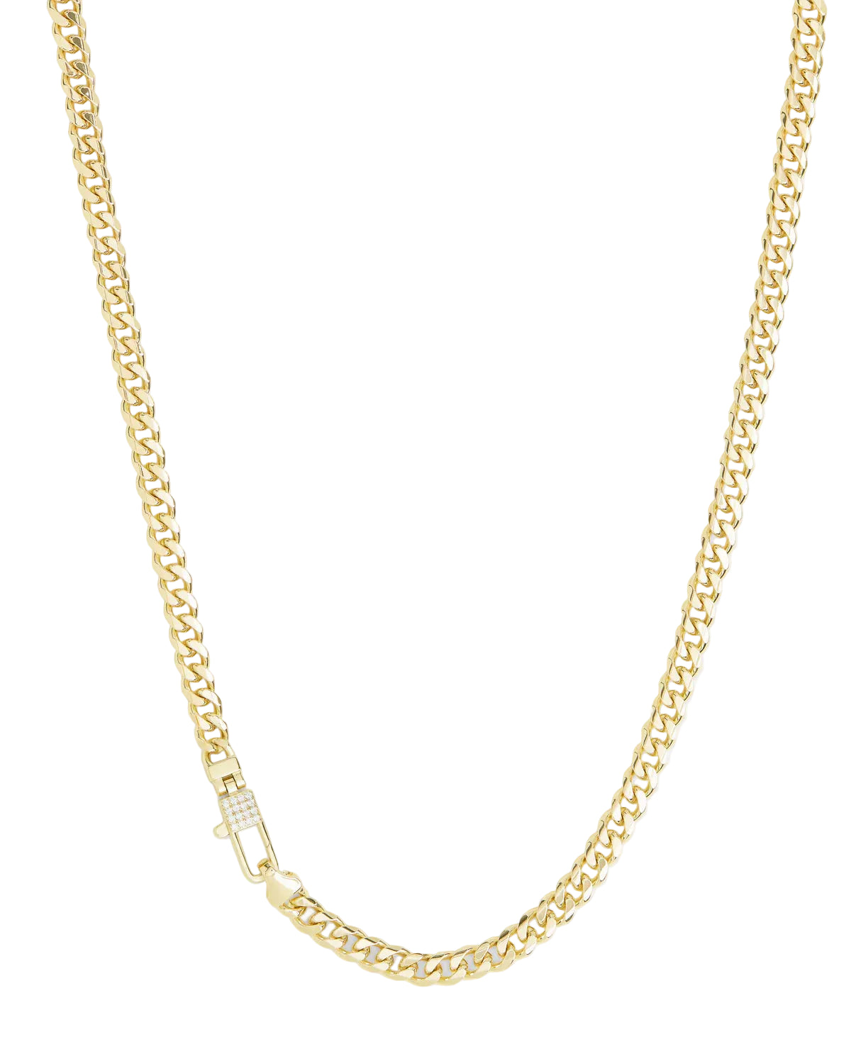 Melinda Maria Julian Pave Lock Necklace Gold