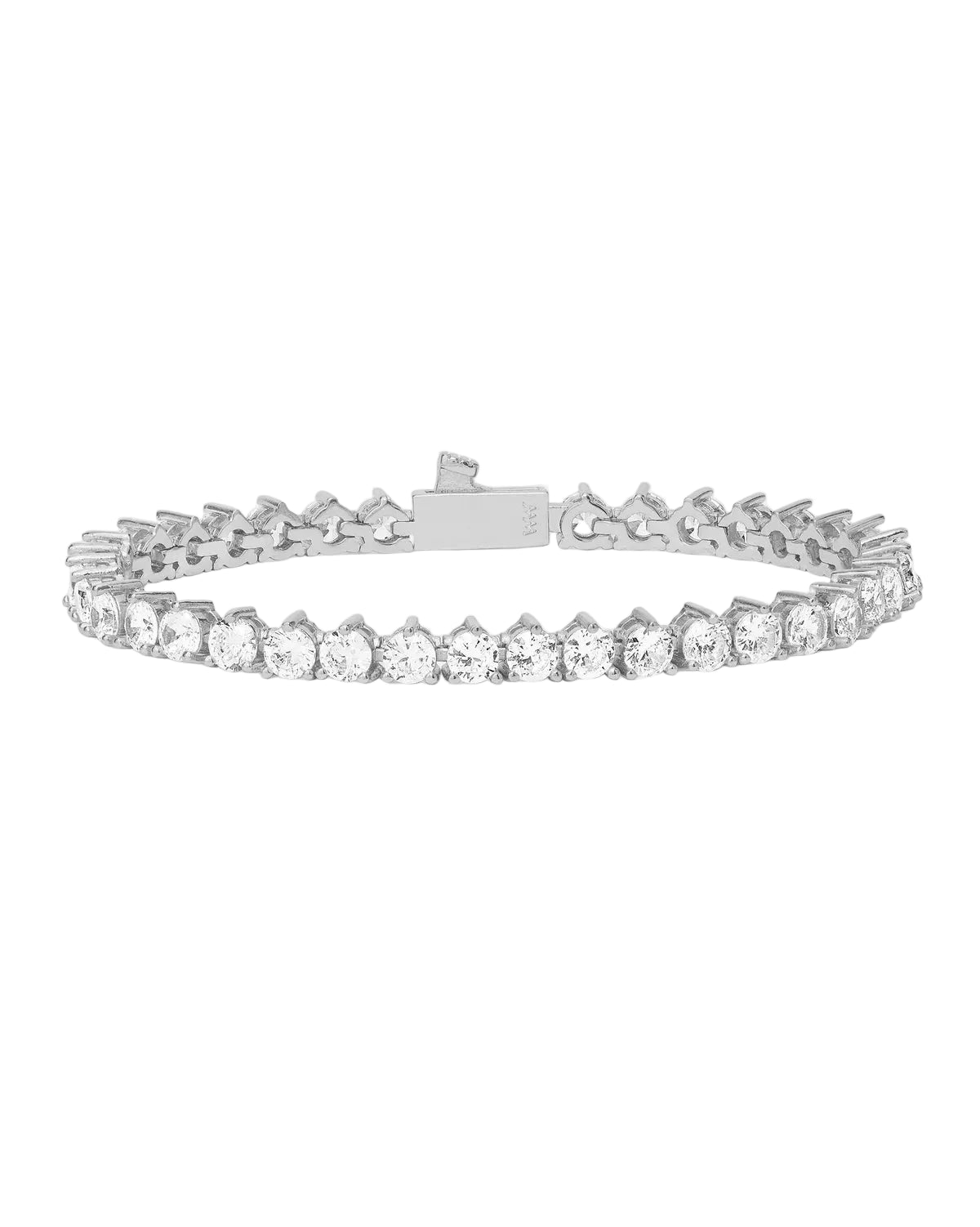 Mama Not Your Basic Tennis Bracelet - Silver 6.5"