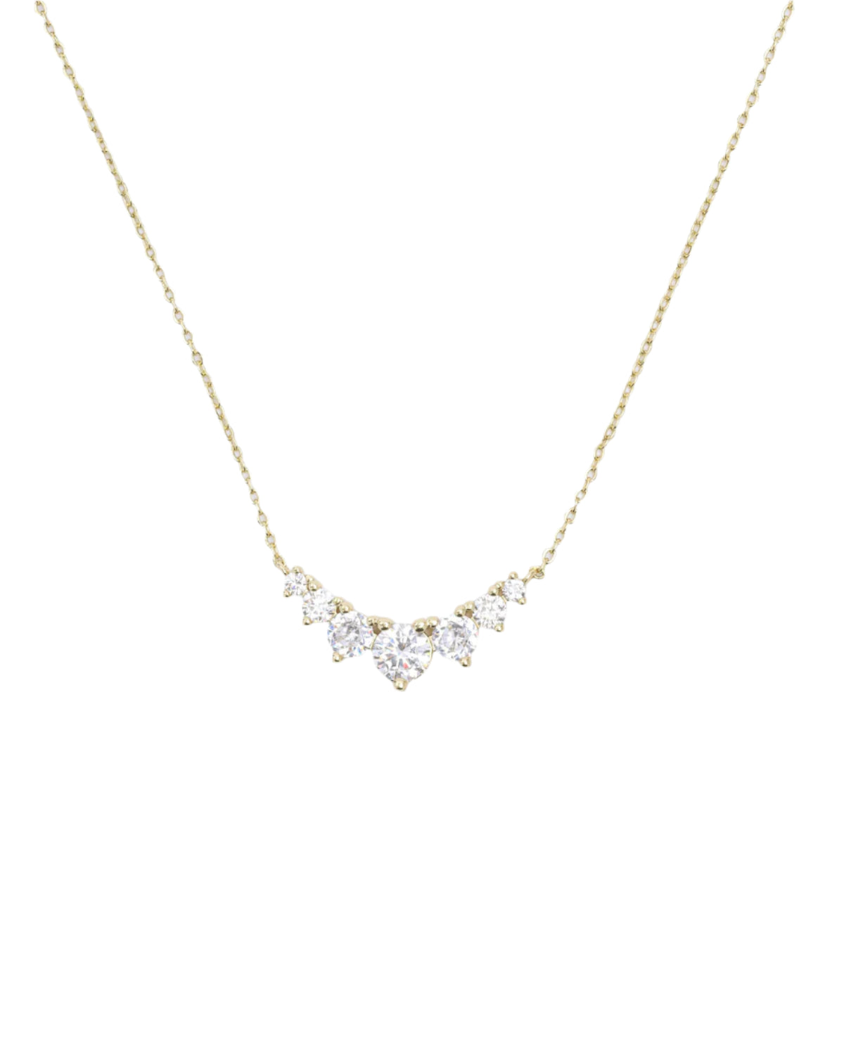 Not Your Basic Multi Stone Necklace - Gold